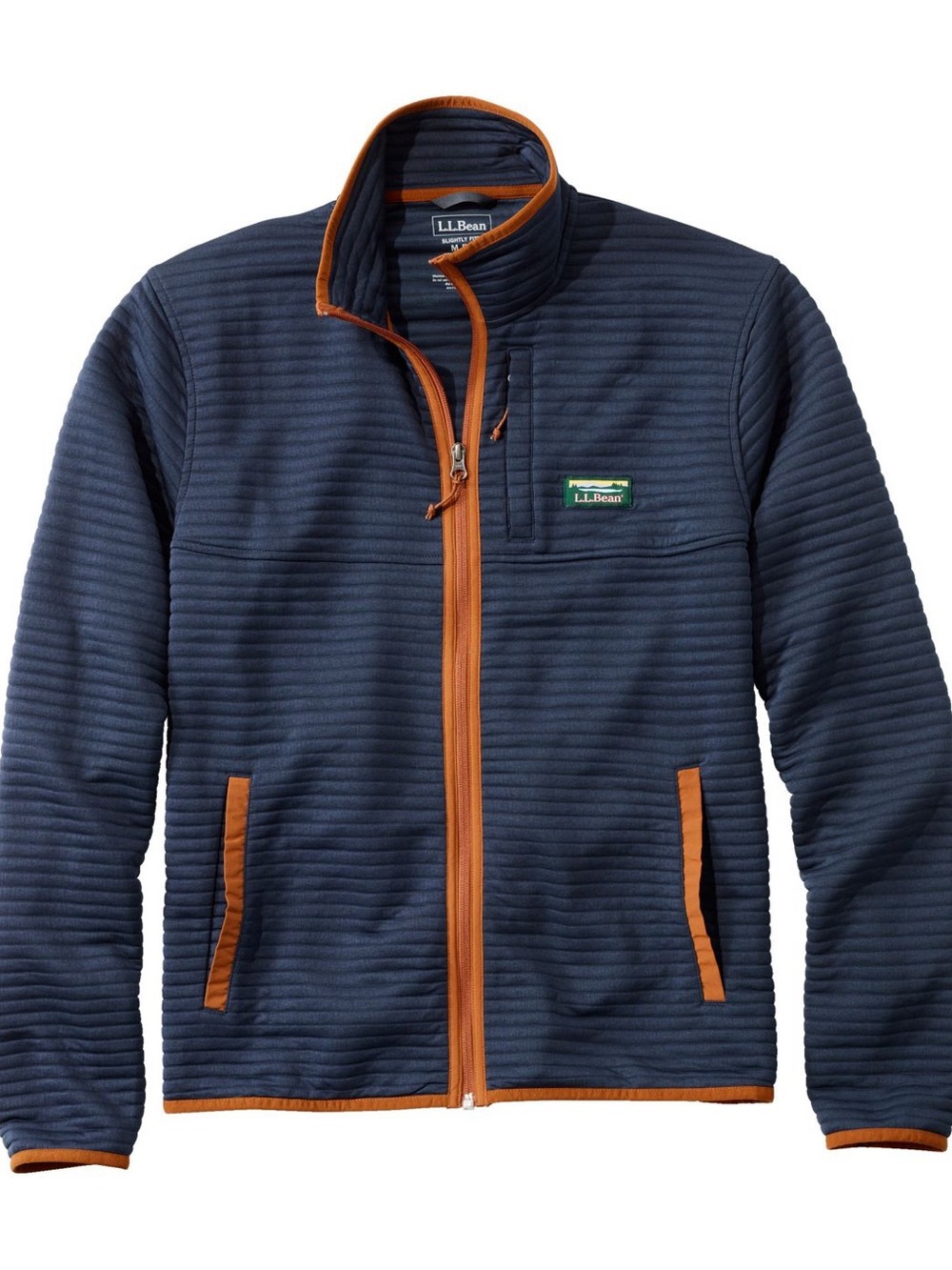L.L. Bean Navy Jacket with Rust Trim